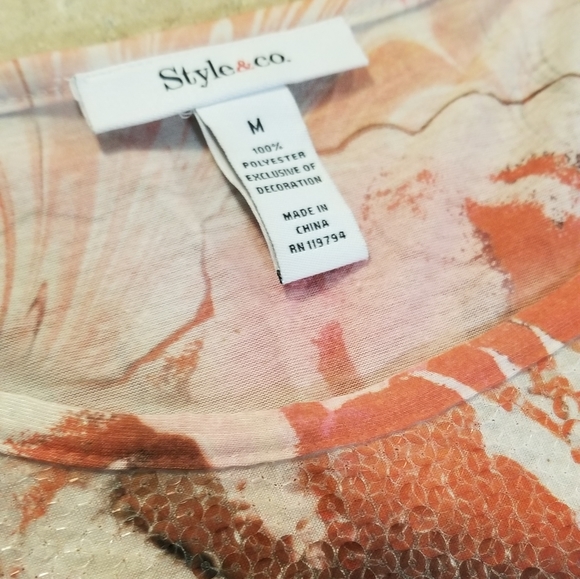 Super Trendy Sequined Animal Print Top by Style & Co. - Picture 6 of 13